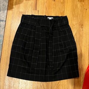 H&M Black Plaid Mini Skirt